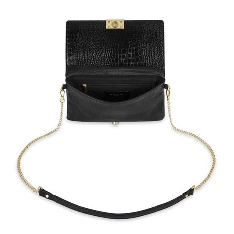 celine faux croc fold over crossbody black|celine handbags crossbody.